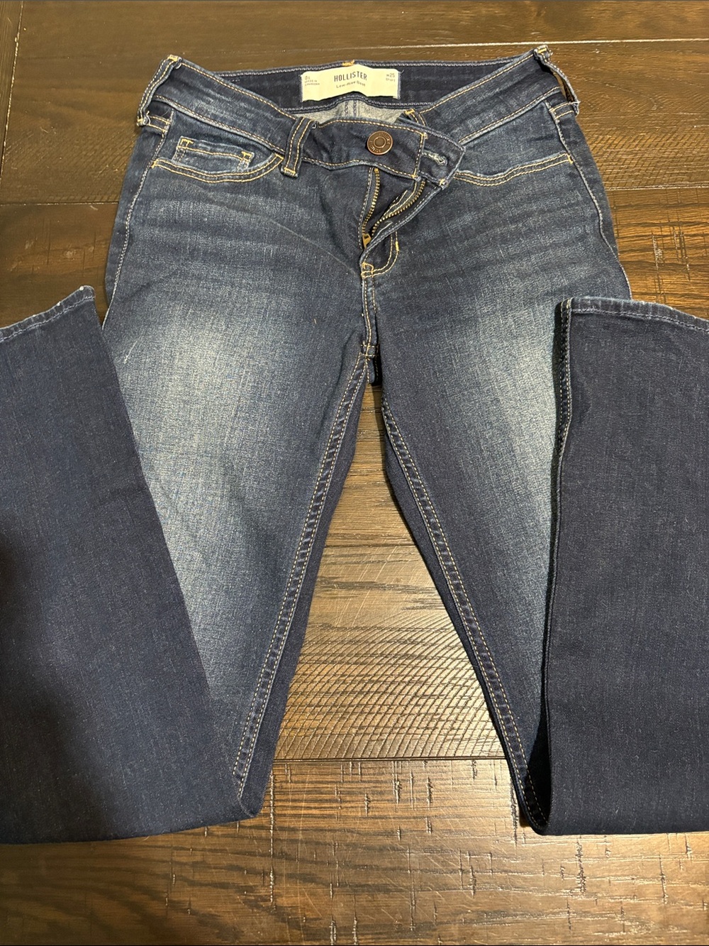 Hollister Women's Dark Blue low rise boot